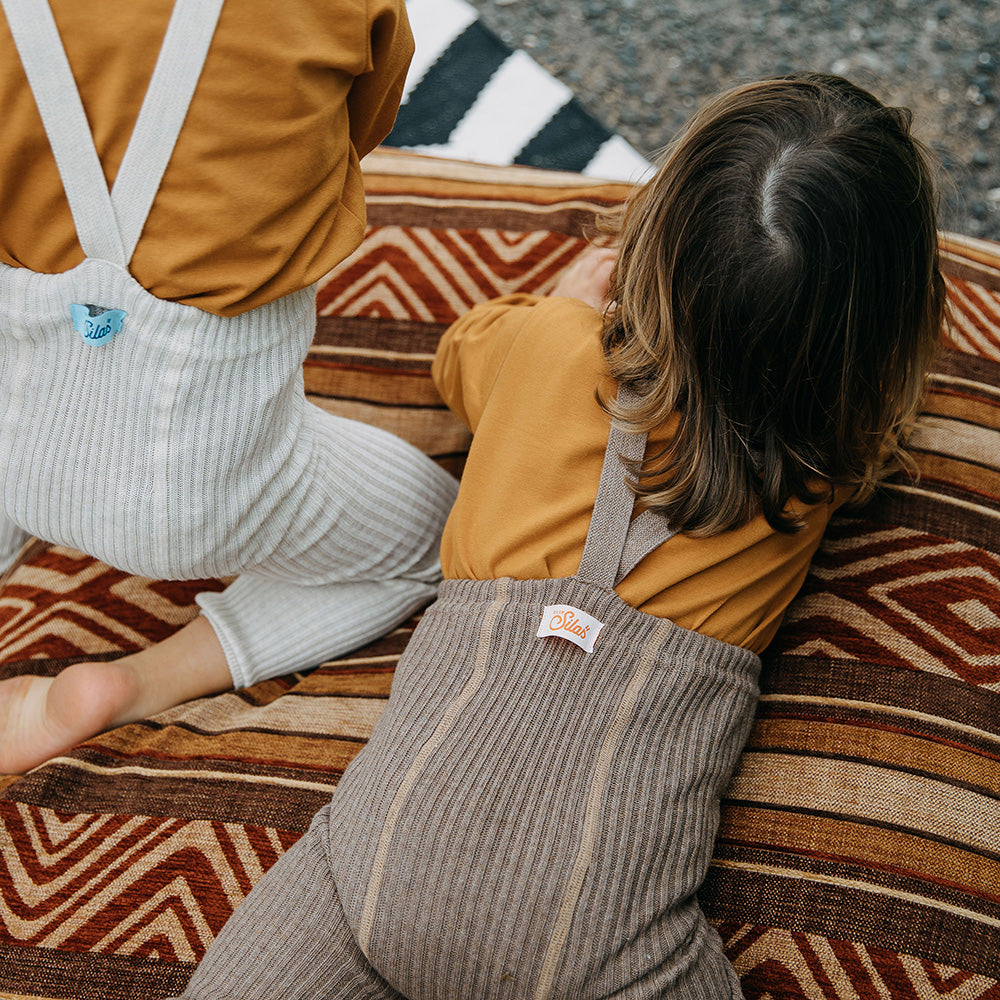 Organic cotton footless ribbed tights with braces 2-3Y | Silly Silas