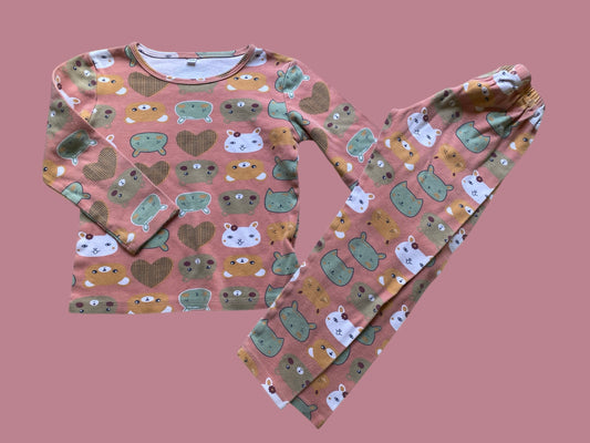Cotton animal pj set 5Y