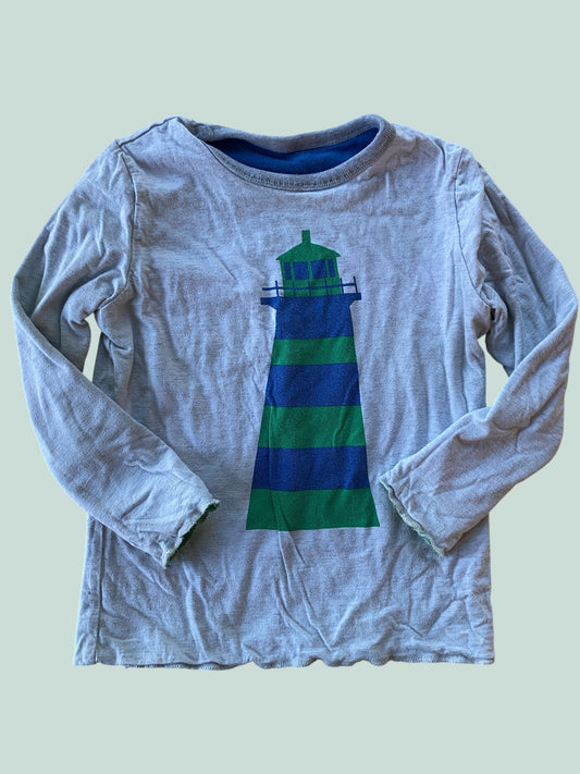 Cotton reversible long sleeve top 6-7Y | Mini Boden