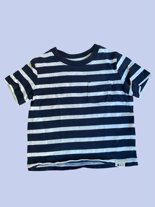 Cotton navy striped t-shirt 12-18m | Gap