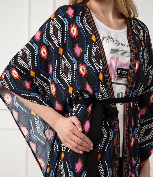 Oversized viscose kimono women's large |Desigual