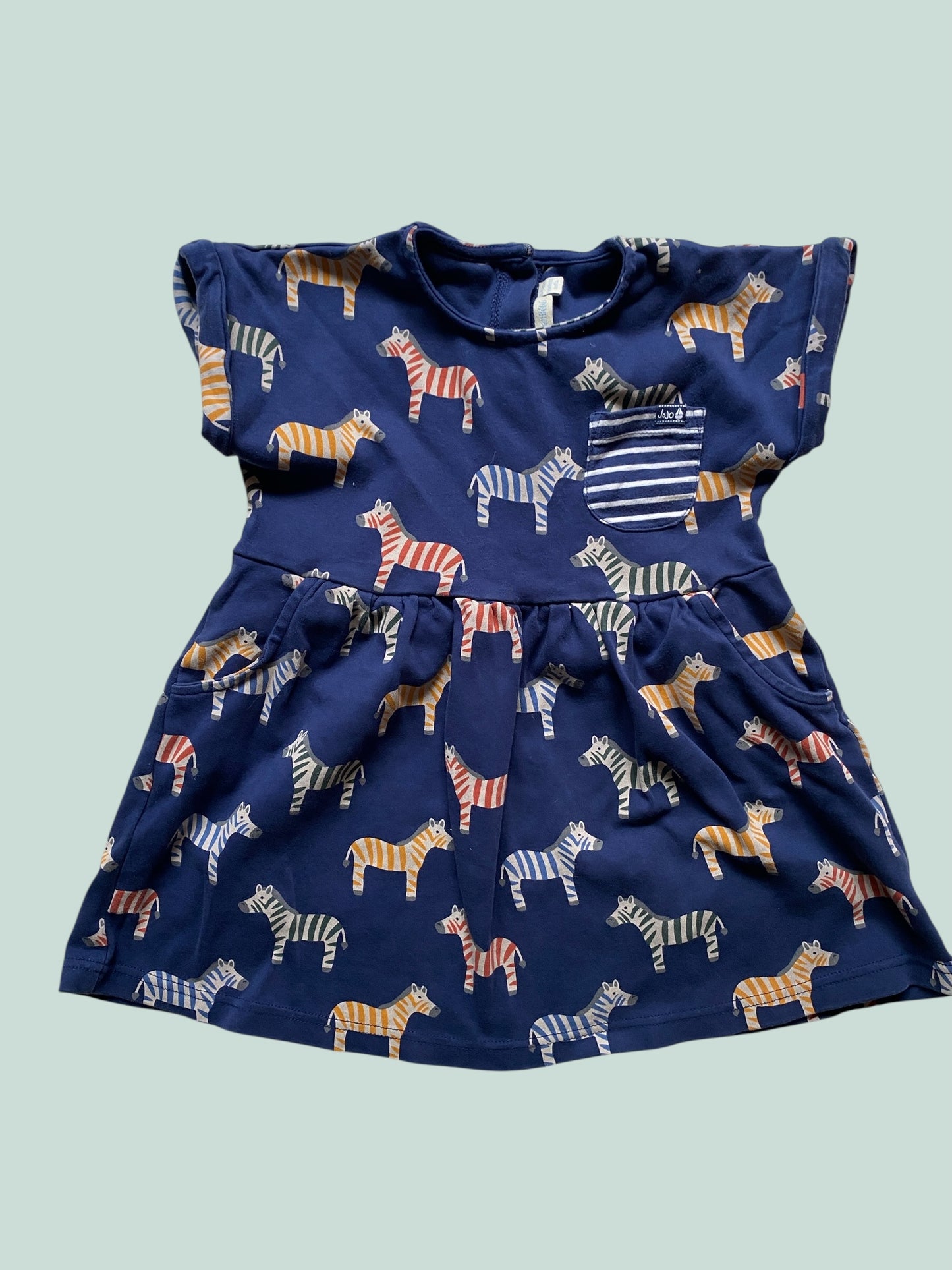 Cotton zebra dress 3-4Y | Jojo Maman Bébé