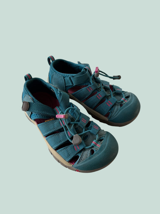 Teal and pink sandals 2 US Big Kids | Keen