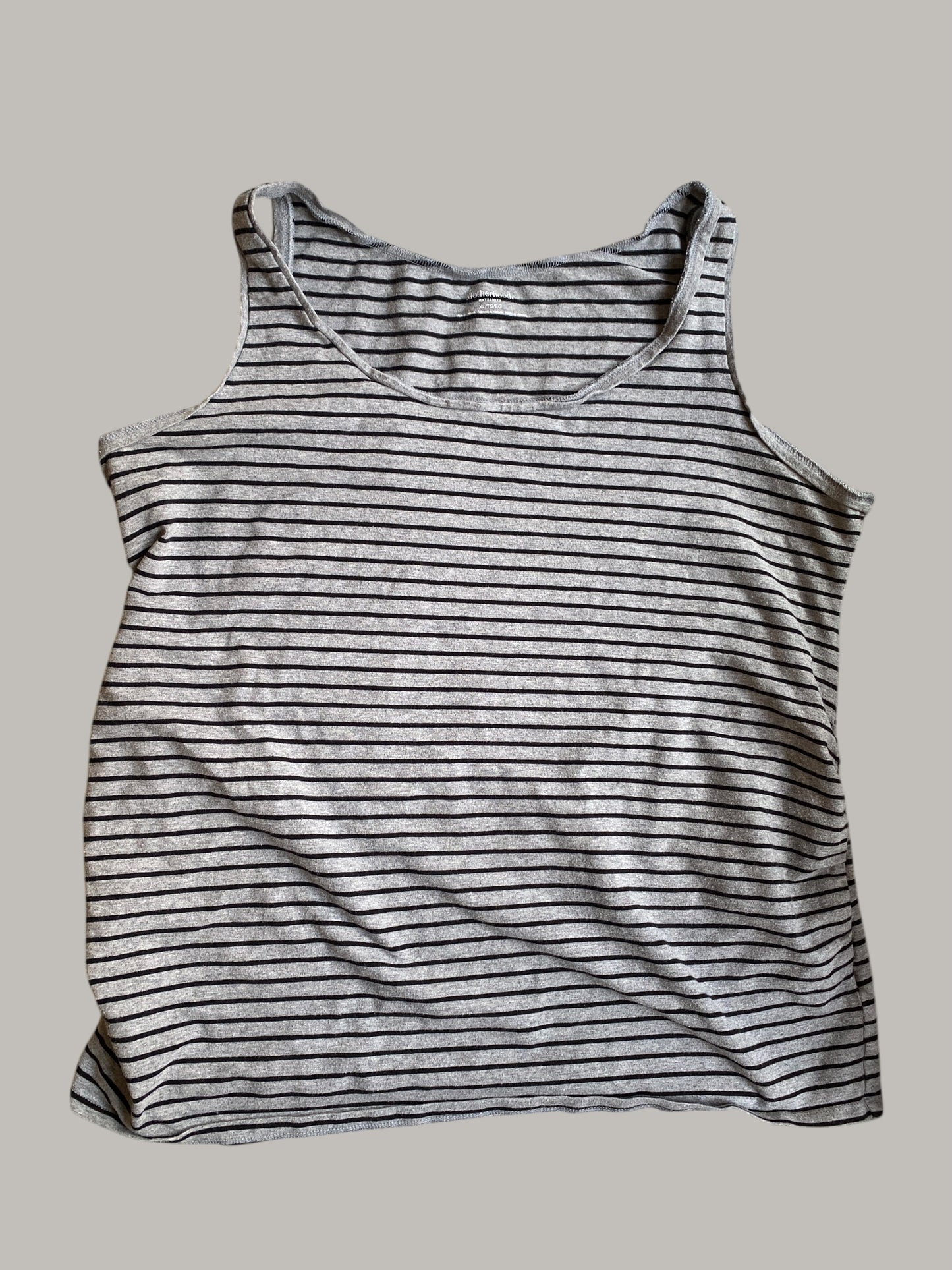 Cotton striped maternity tank adult x-large | Motherhood