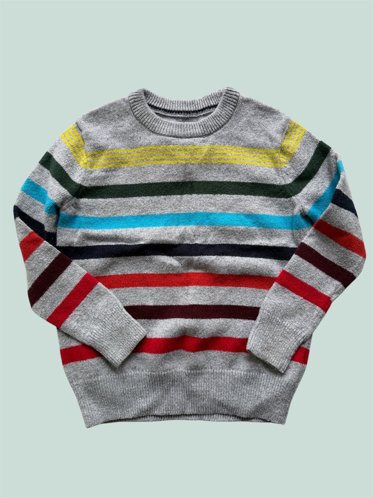 Striped knit cotton/wool blend sweater XS (5Y) | Gap