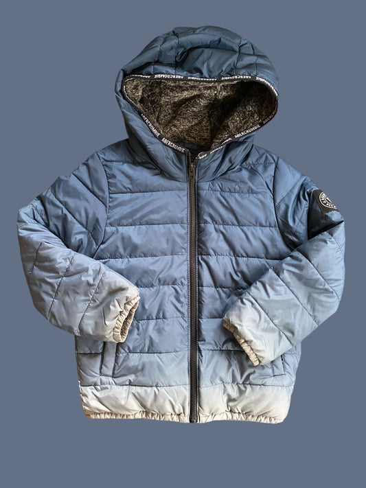 Faux fur lined gradient puffer coat 7-8Y | Abercrombie