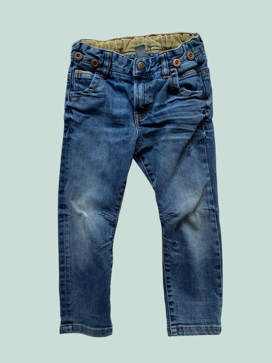 Distressed cotton jeans 3-4Y | Zara
