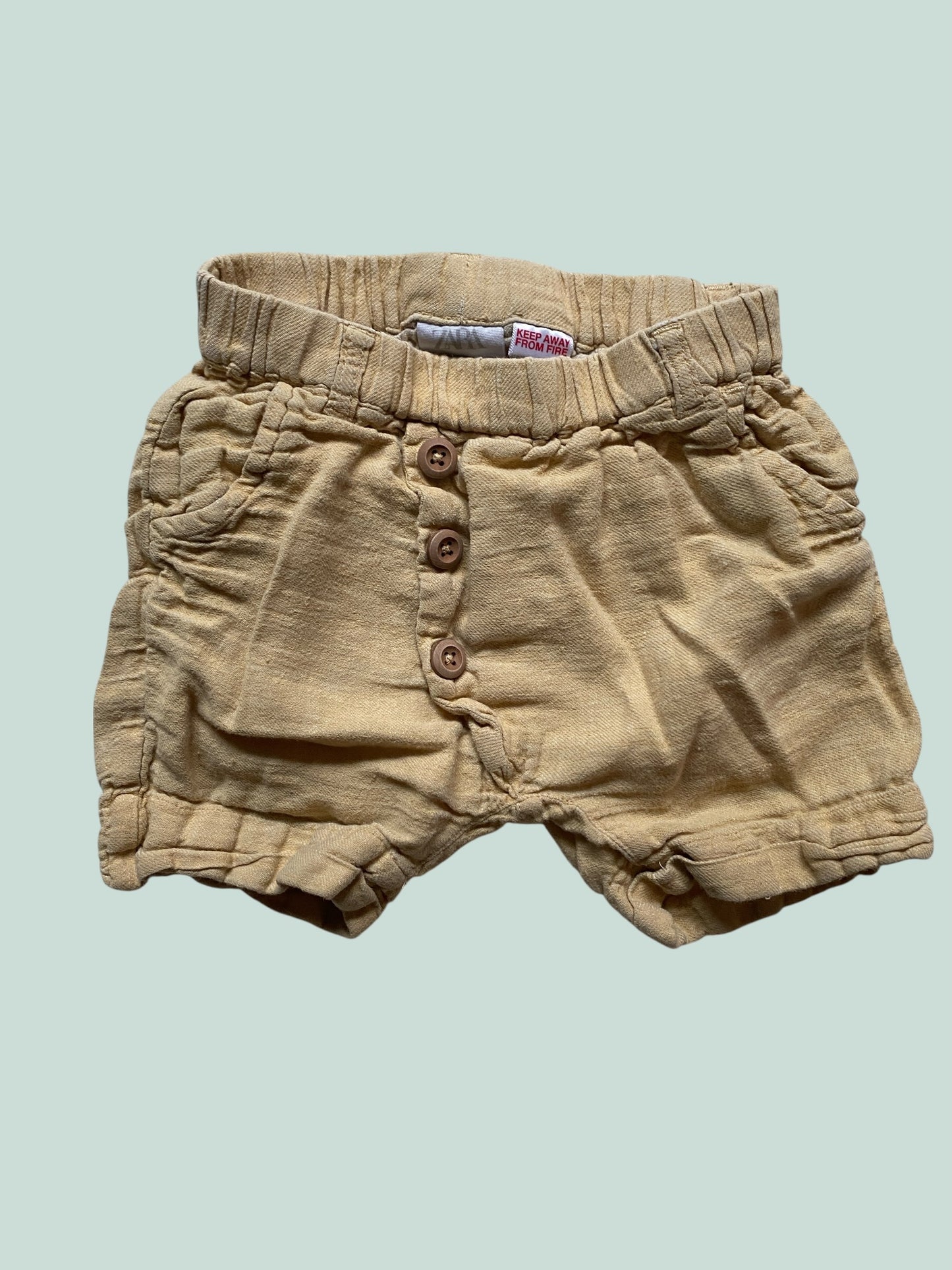 Cotton/linen blend shorts 12-18m | Zara