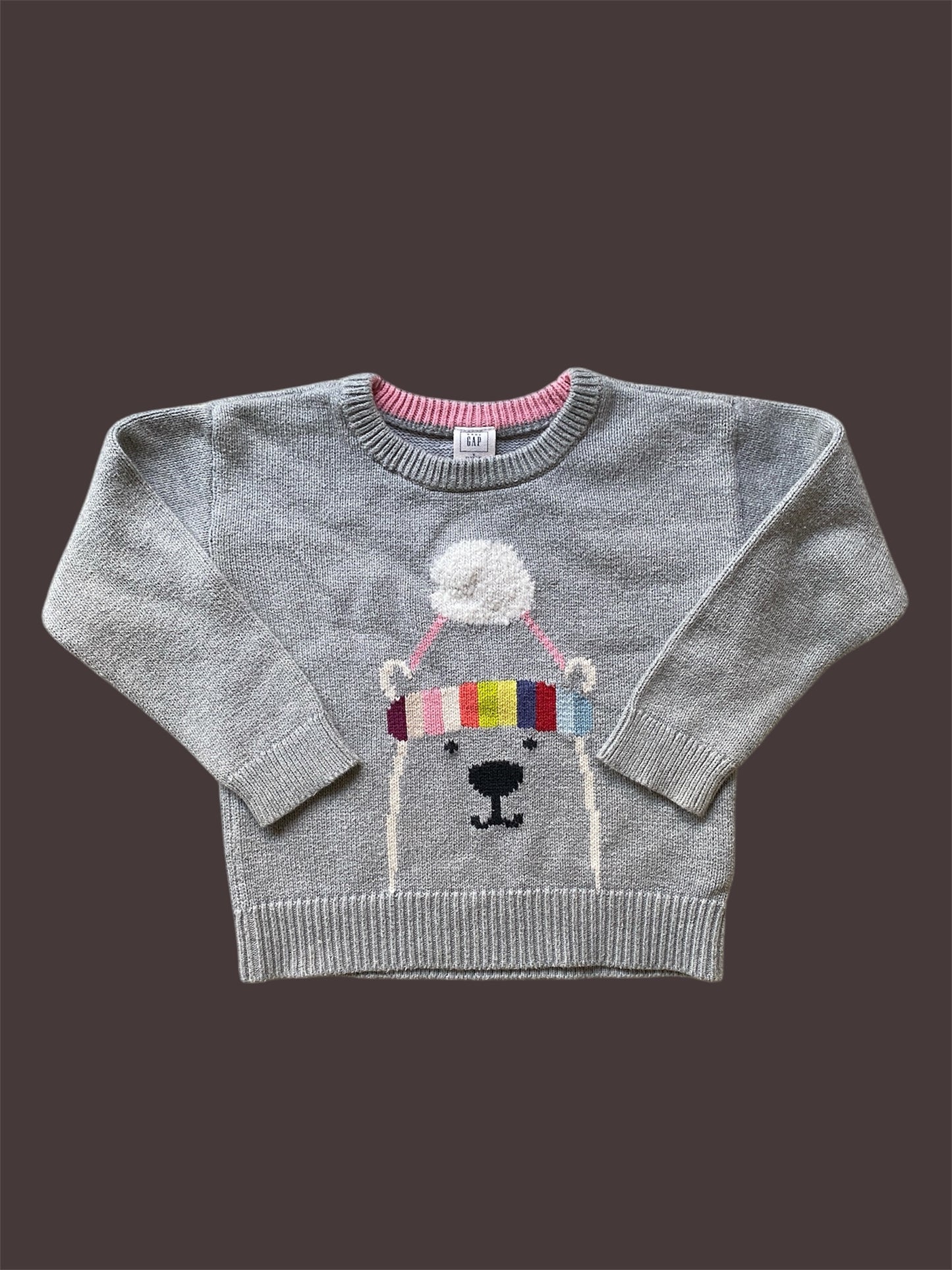 Bear cotton knit sweater 3Y | Gap