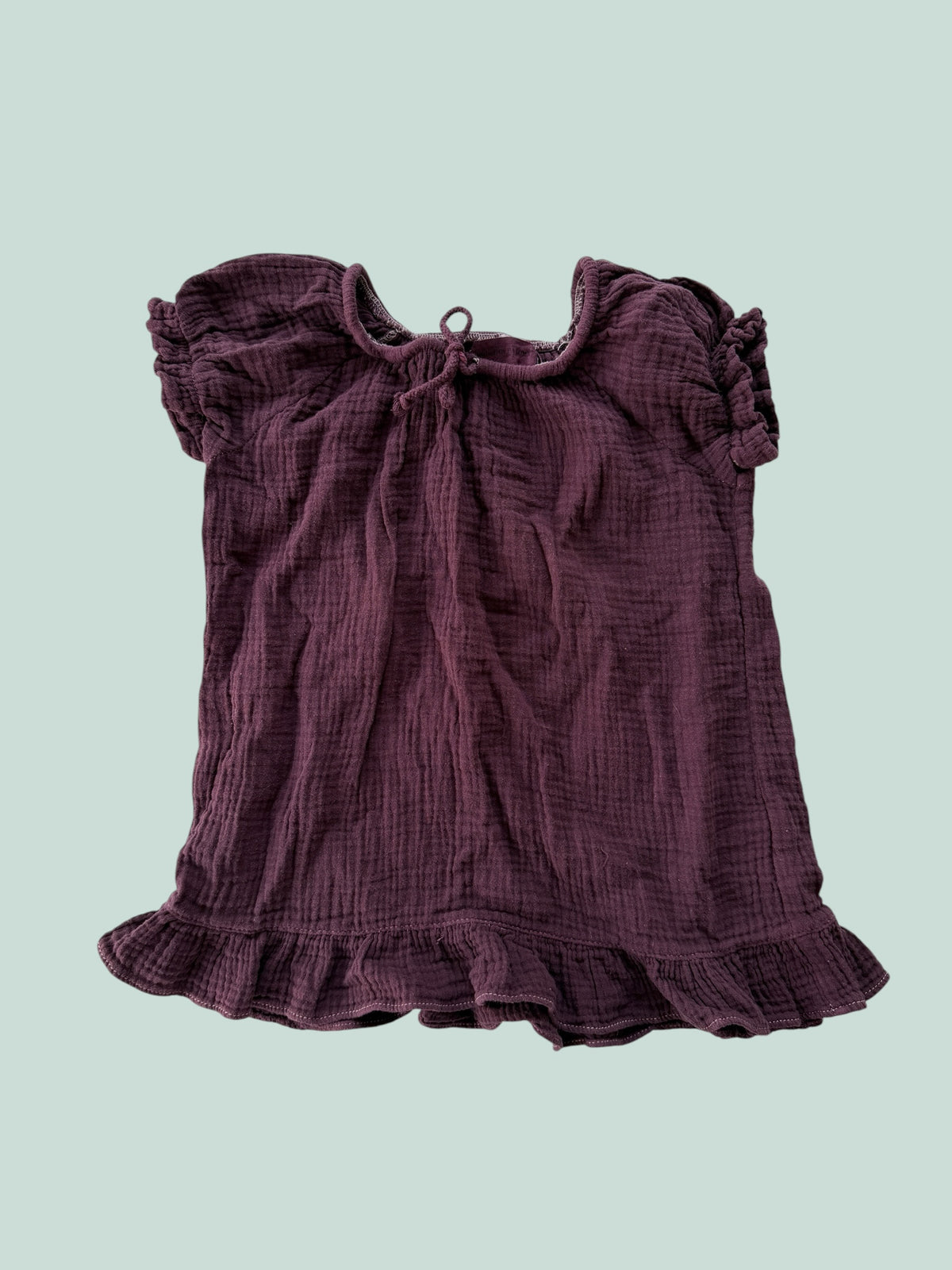 Ruffle sleeve cotton top 3Y | House of Paloma