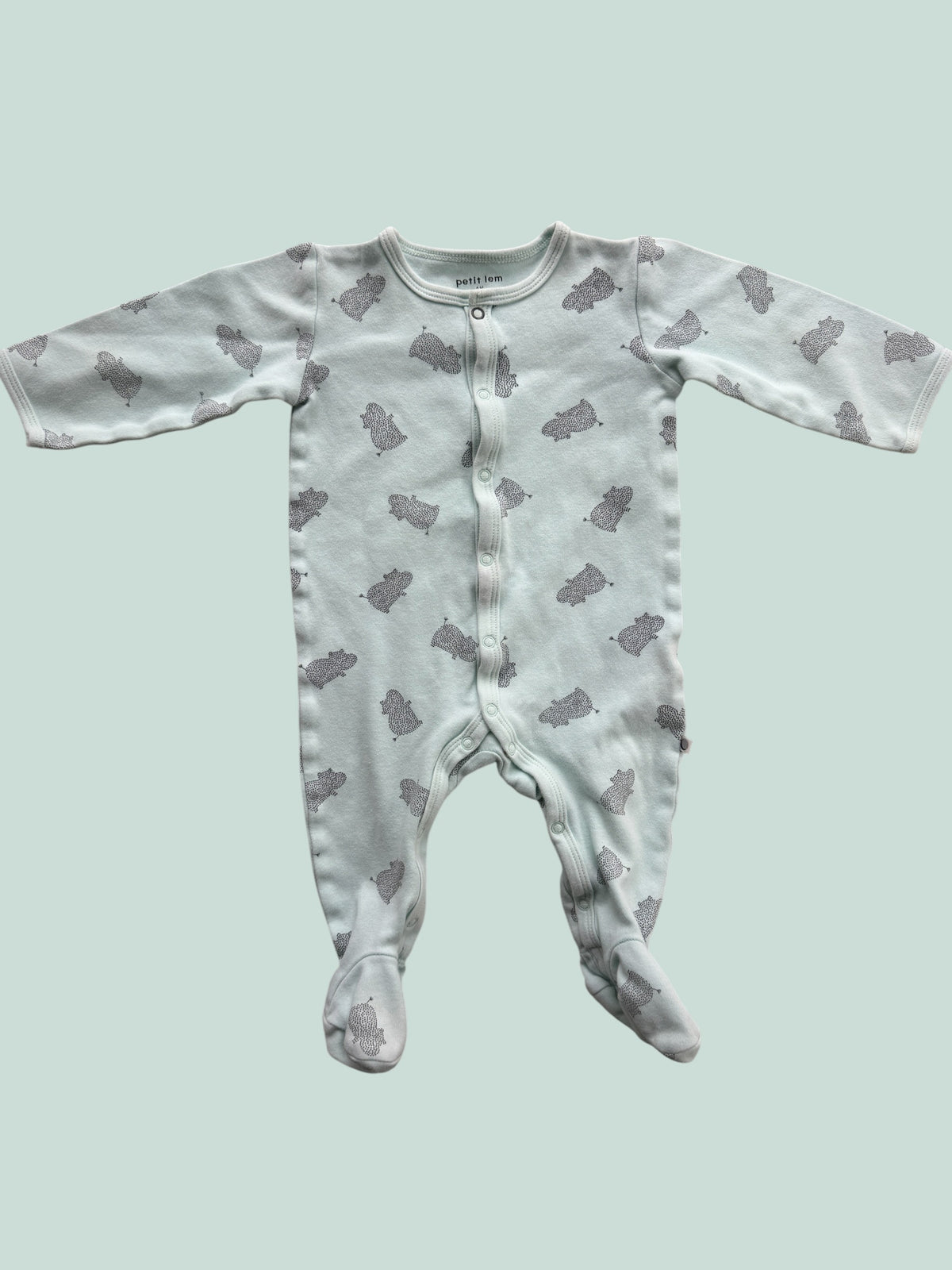 Organic cotton hippo sleeper 6m | Petit Lem