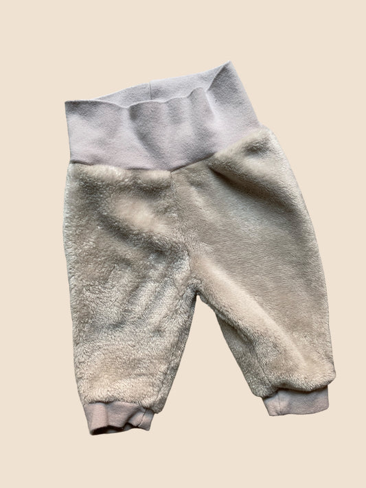 Beige baby fleece pants 0-3m