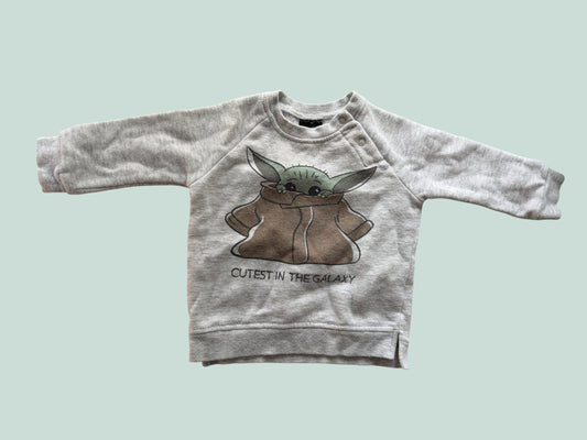 Cotton blend Grogu sweater 6-9m | Star Wars