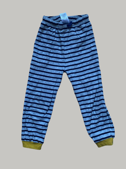 Organic cotton grey striped bottoms 3-4Y | Frugi