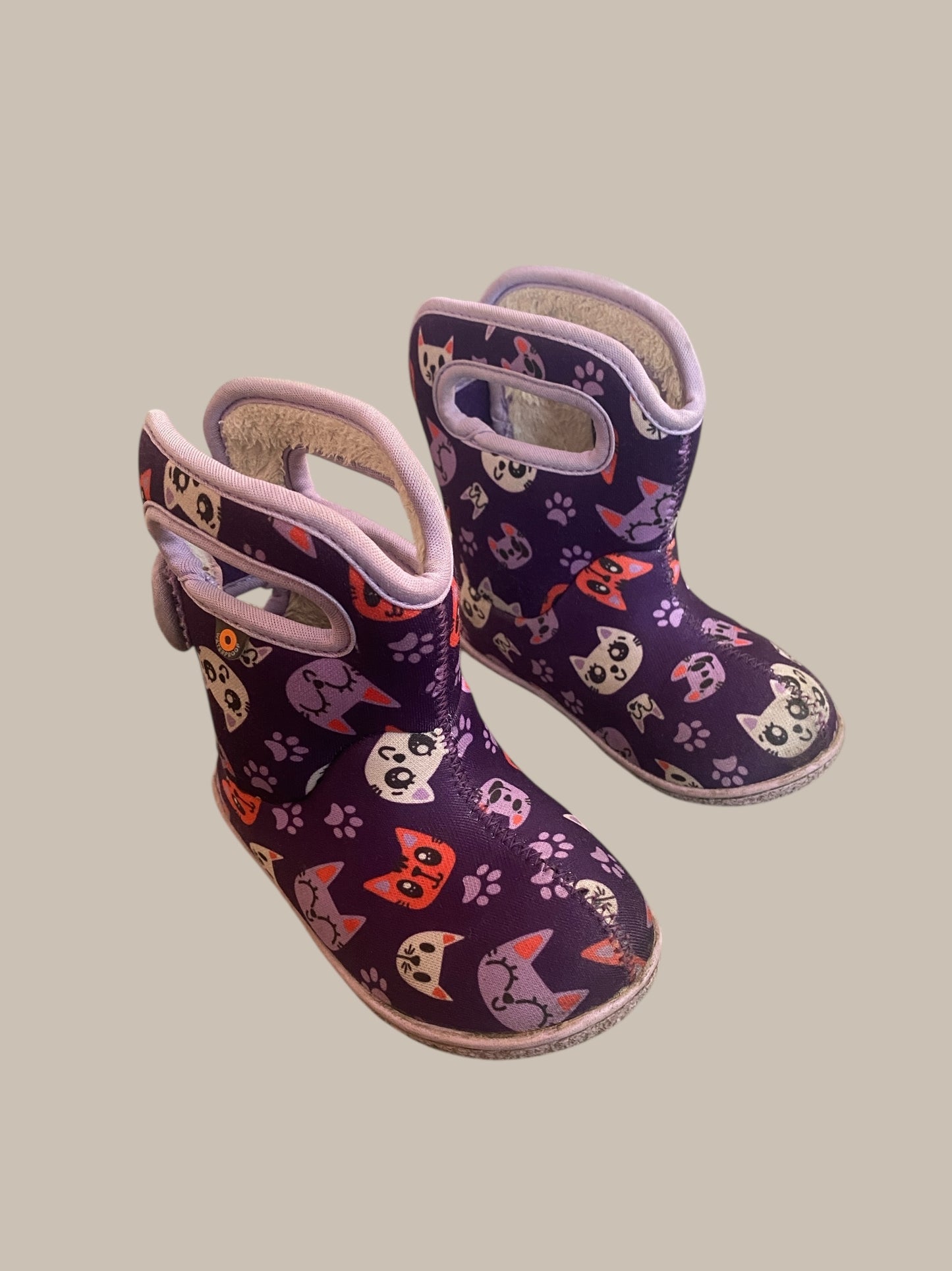 Kitten purple winter boots 7US Little Kids | Bogs