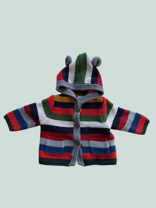 Cotton knit sweater with bear ears 3m | Gap