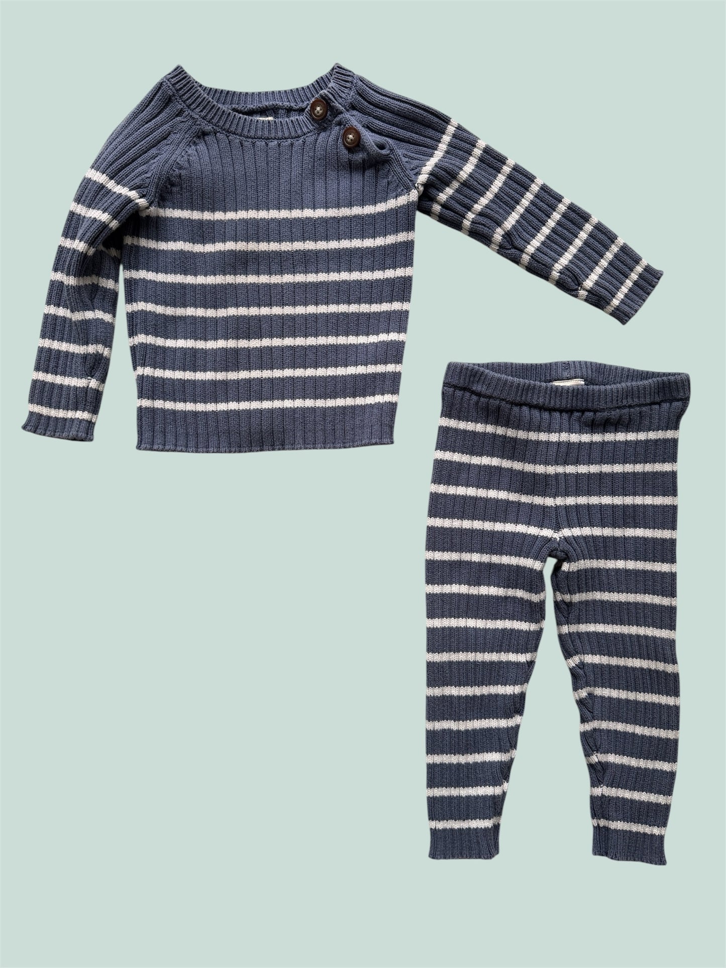 Striped cotton knit set 18m | Baby b'gosh