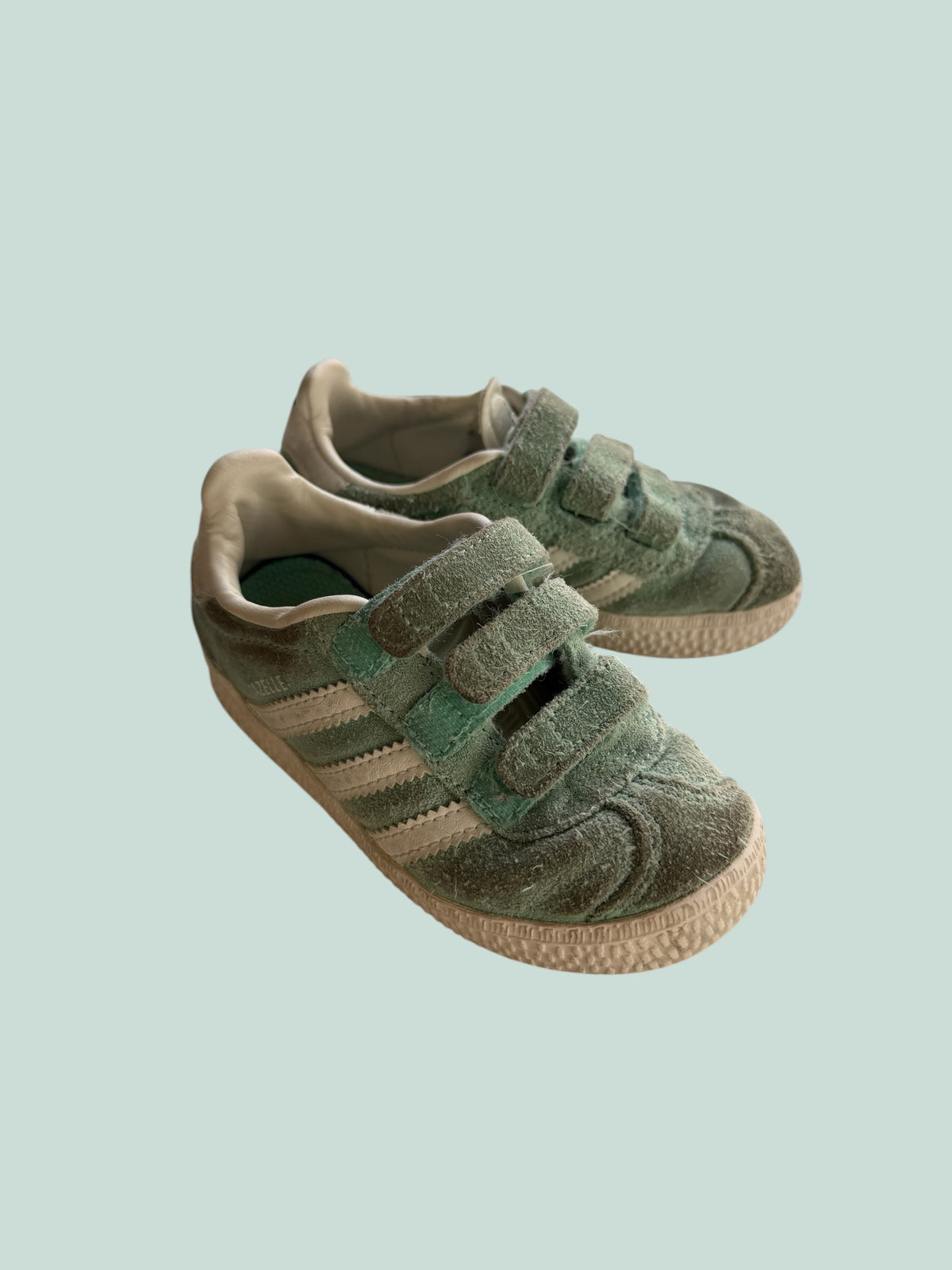 Mint green suede Gazelle sneakers 8US Little Kids | Adidas