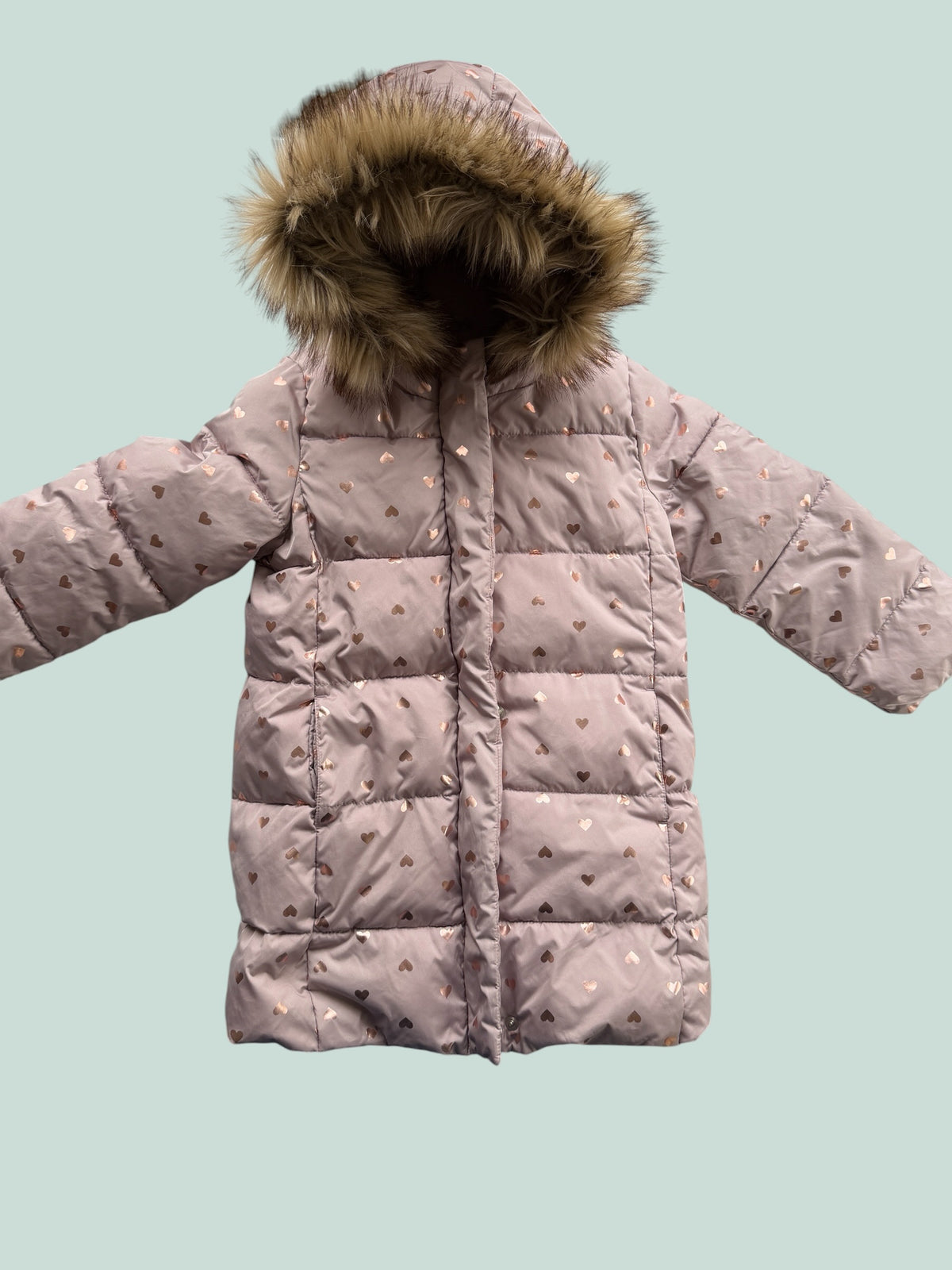 Shiny heart winter jacket 5Y | Gap