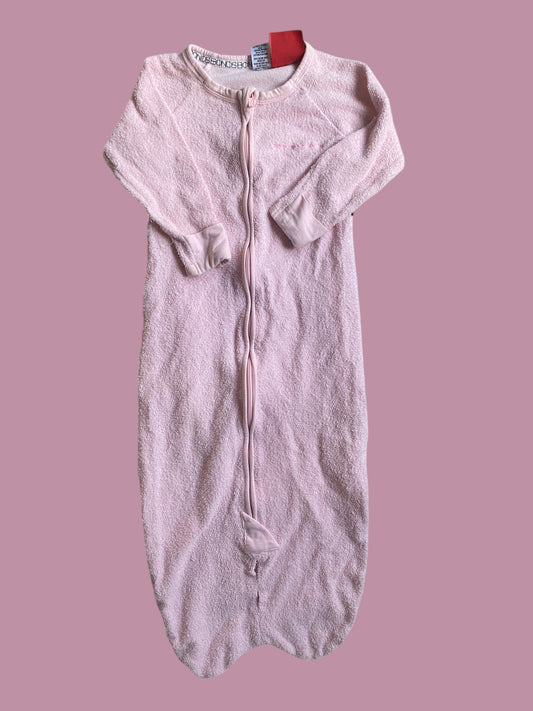 Pink terry sleepsack 0-12m (size 1) | Bonds