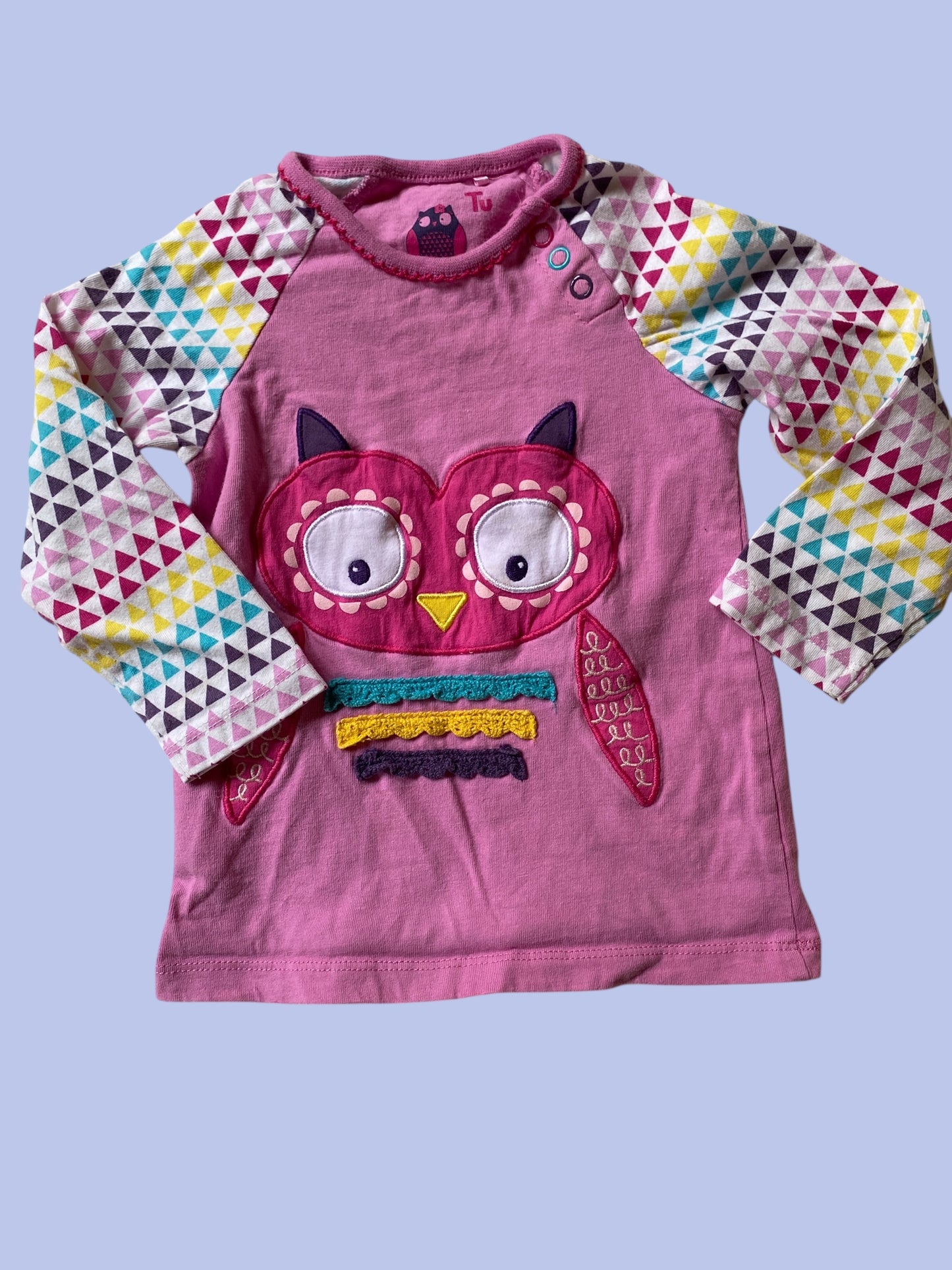 Cotton owl dress 9-12m | Tu