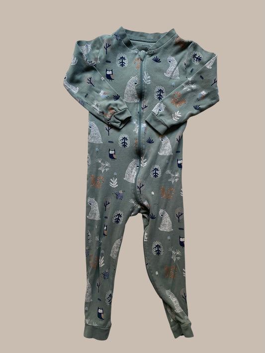 Cotton woodland animals sleeper 3Y | George