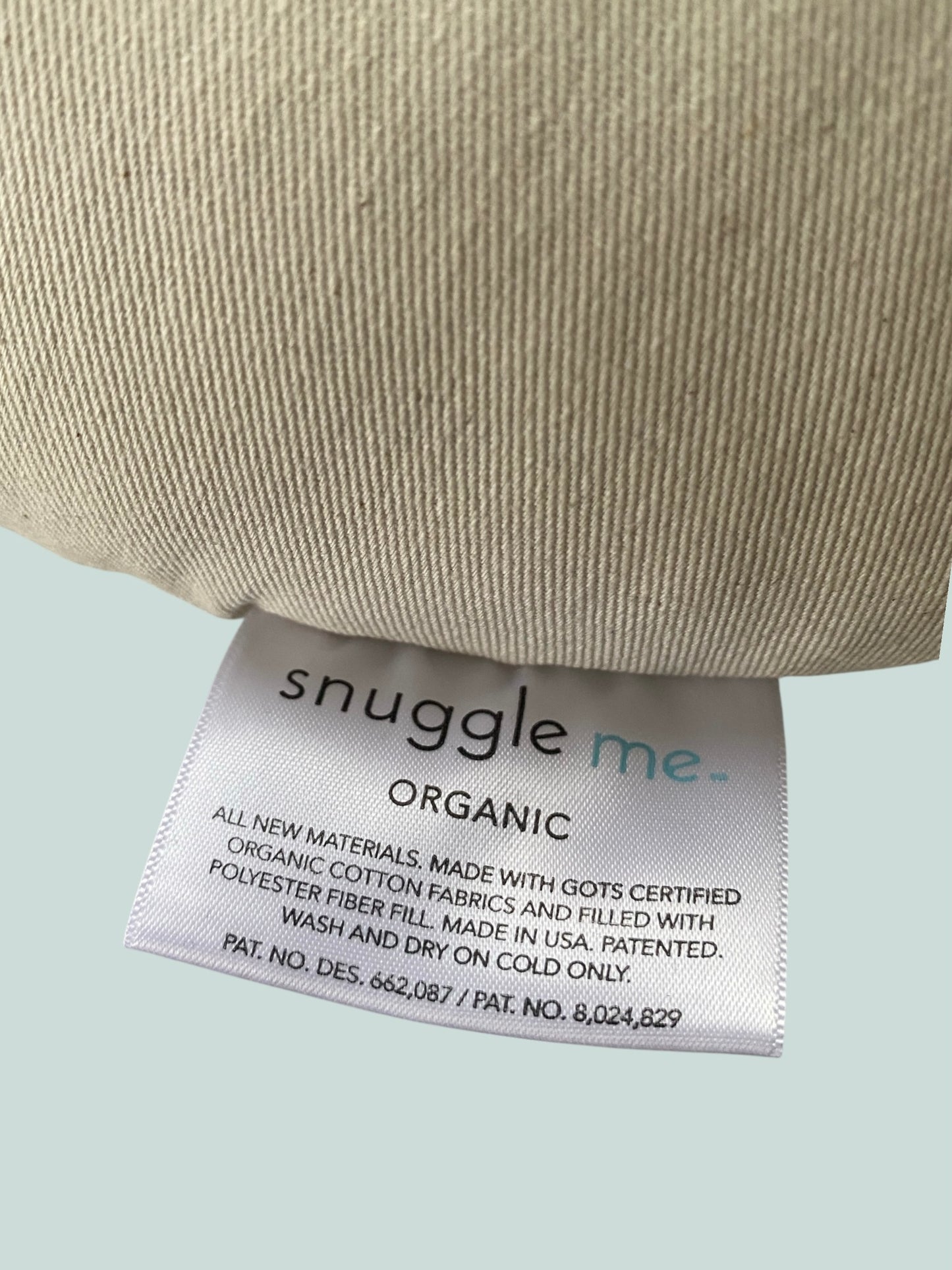 Organic cotton baby lounger with sage green cover | Snuggle Me *local pickup only*