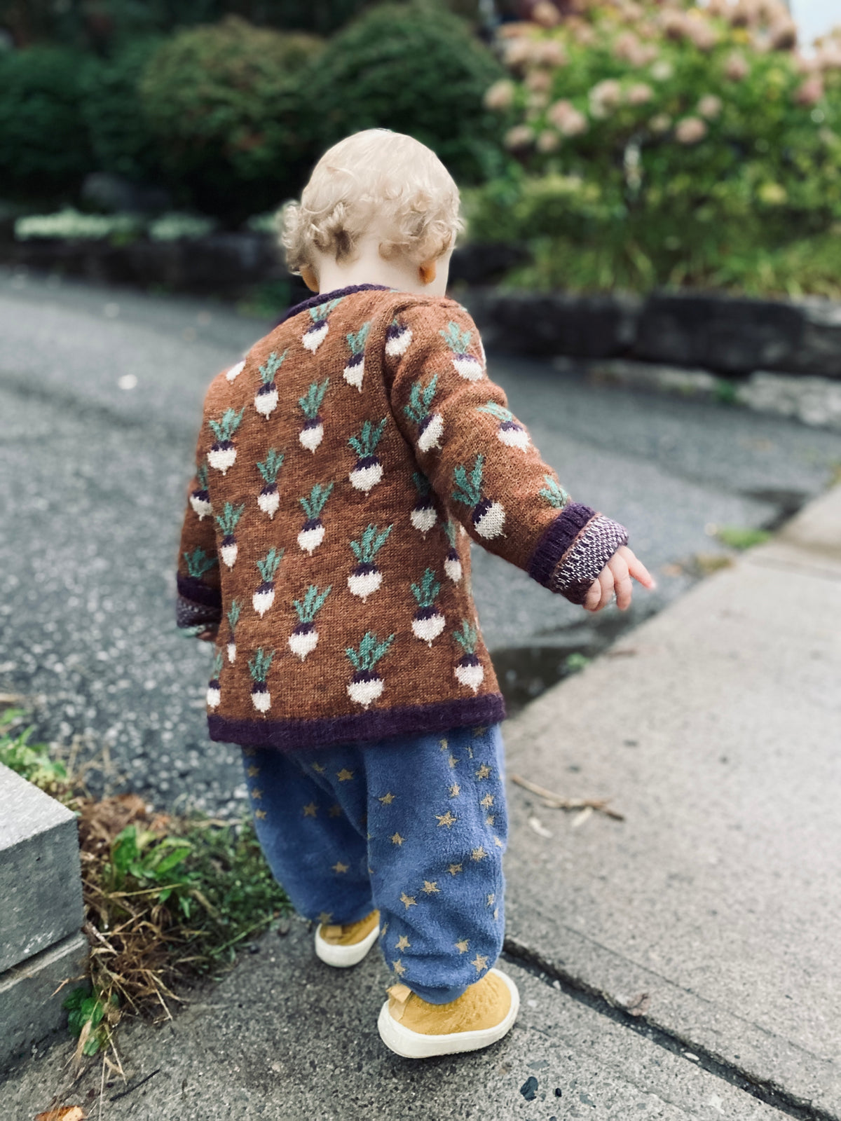 Baby alpaca radish knit cardigan ~18m | Oeuf