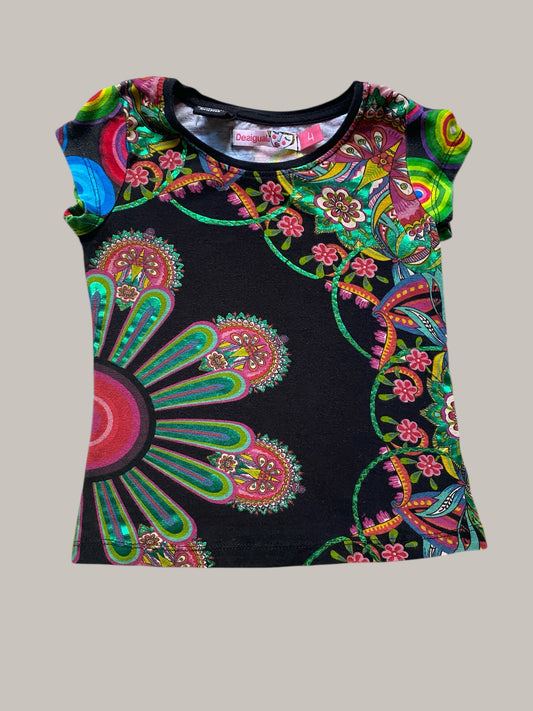 Shiny flower t-shirt 4Y | desigual