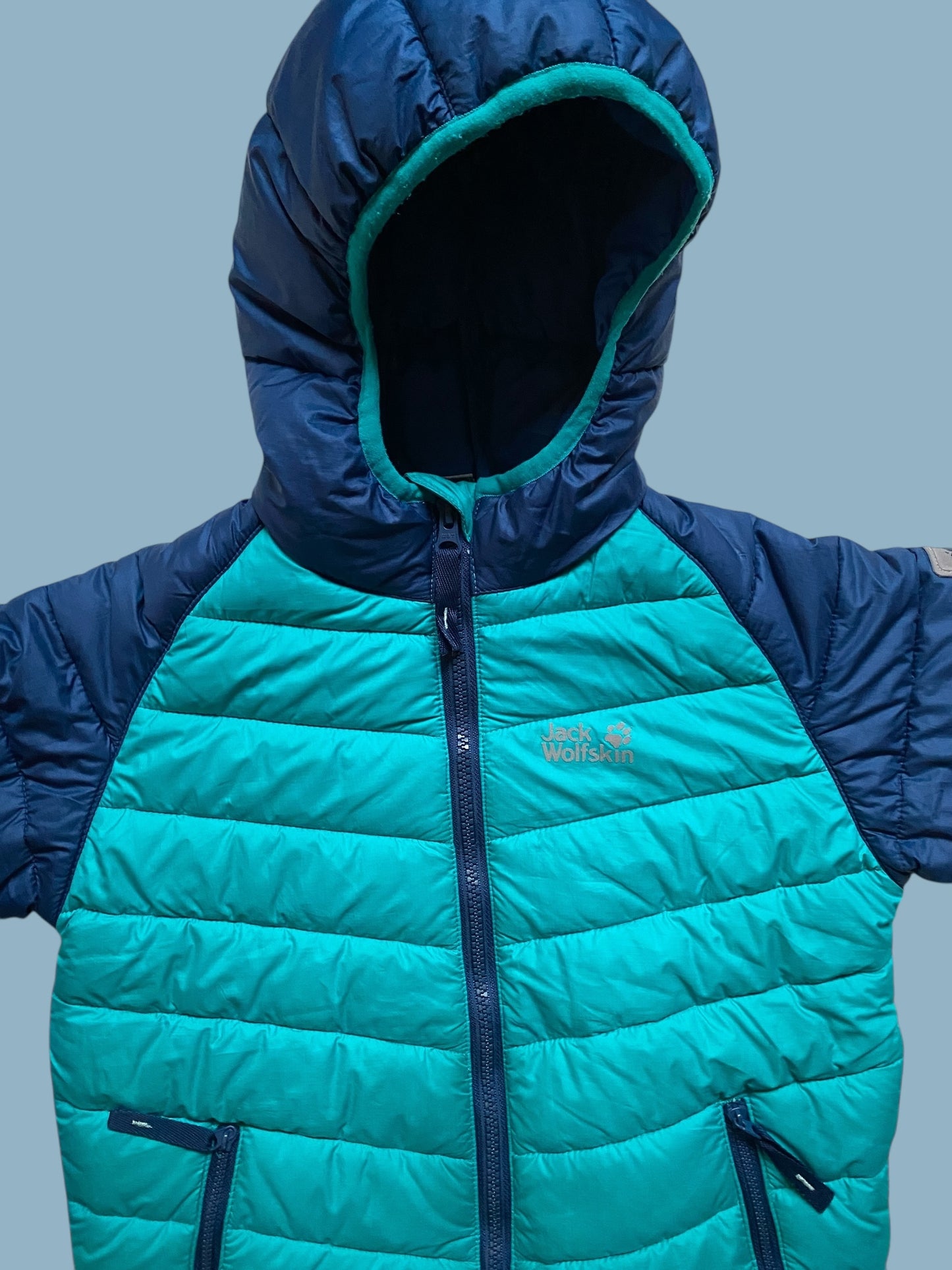 Teal and blue puffer jacket 6-8Y (128) | Jack London