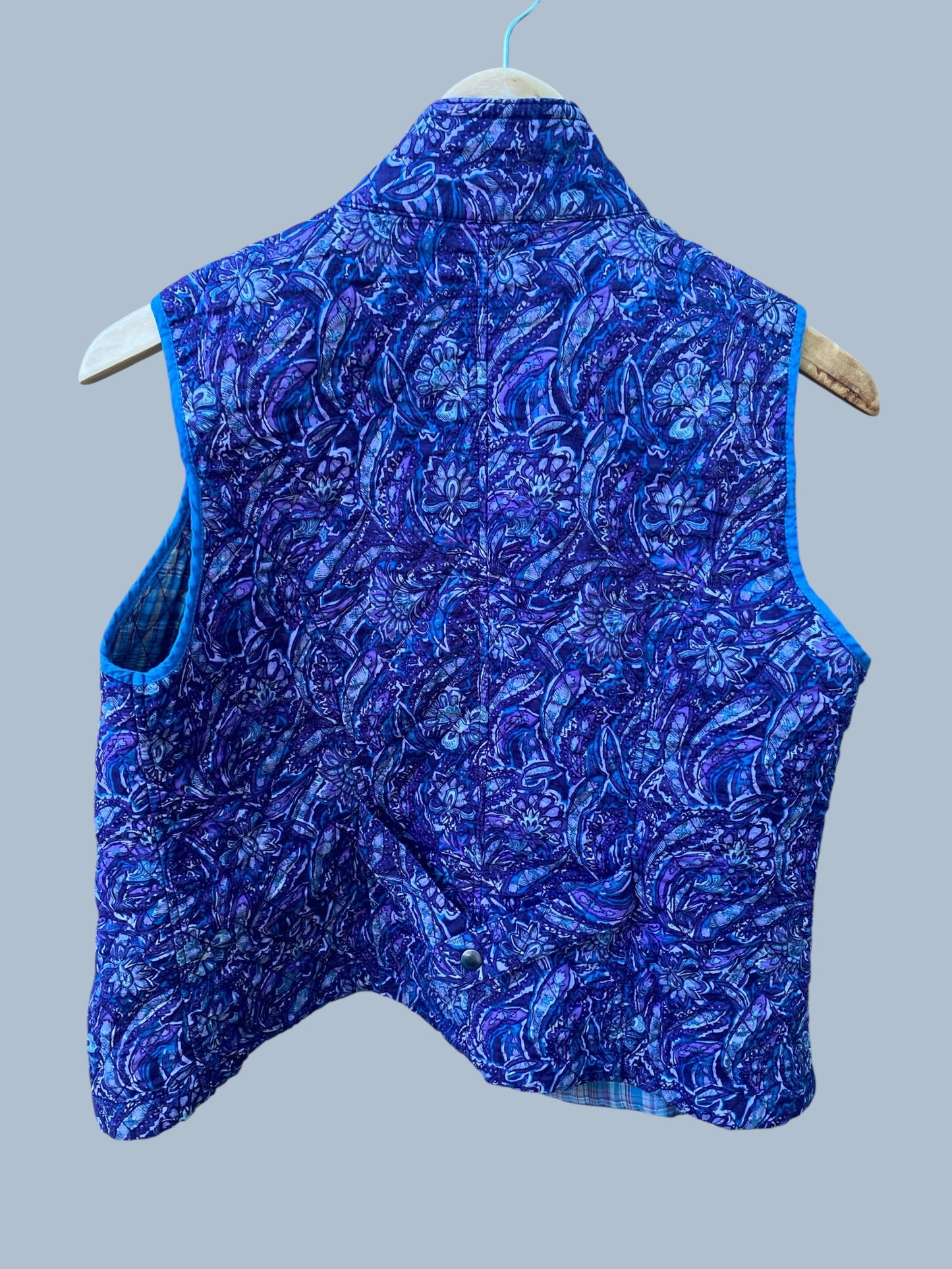 Reversible quilted cotton vest women’s small