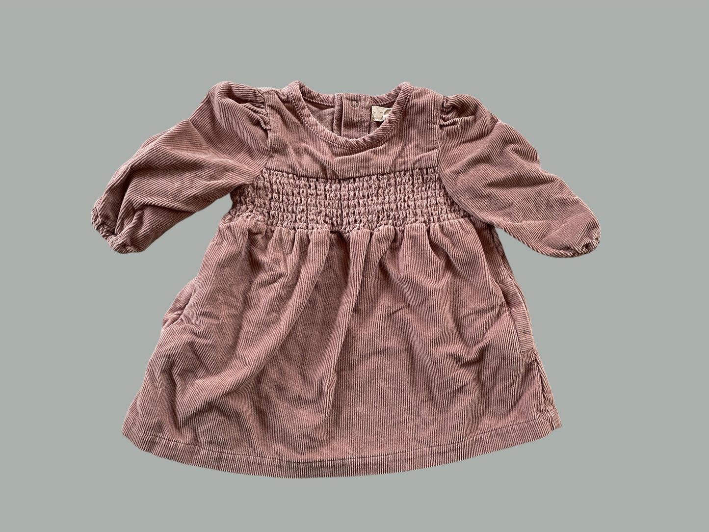 Rose organic cotton corduroy dress 6-12m | Pehr