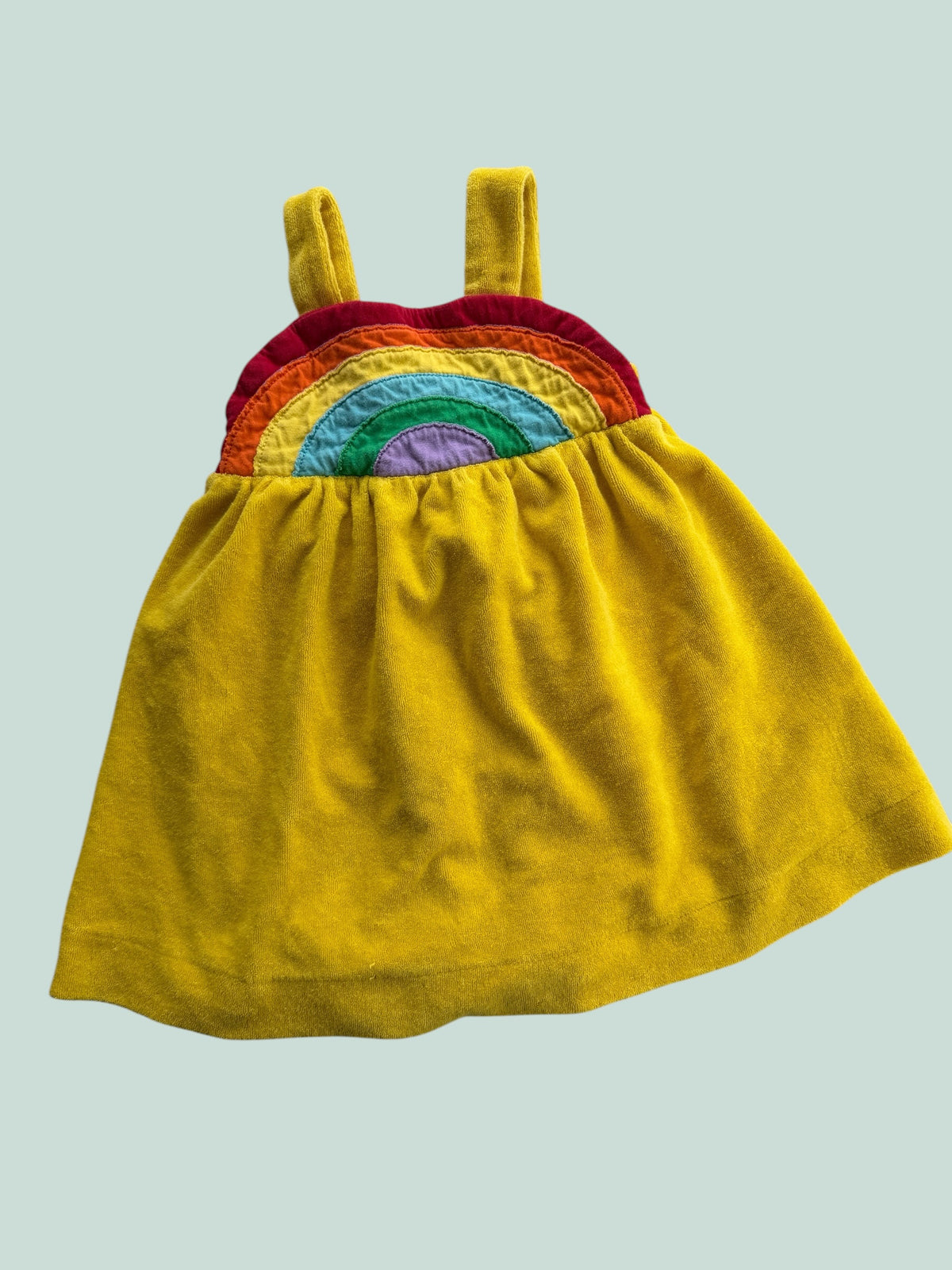 Cotton blend terry rainbow dress 18m | Little Bird