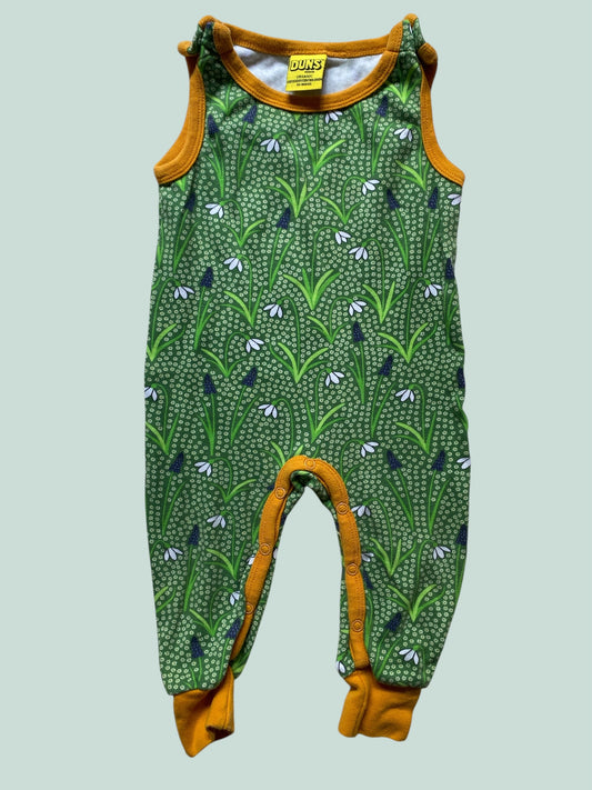 Organic cotton snowdrop dungarees 6-12m (74, generous) | Duns Sweden