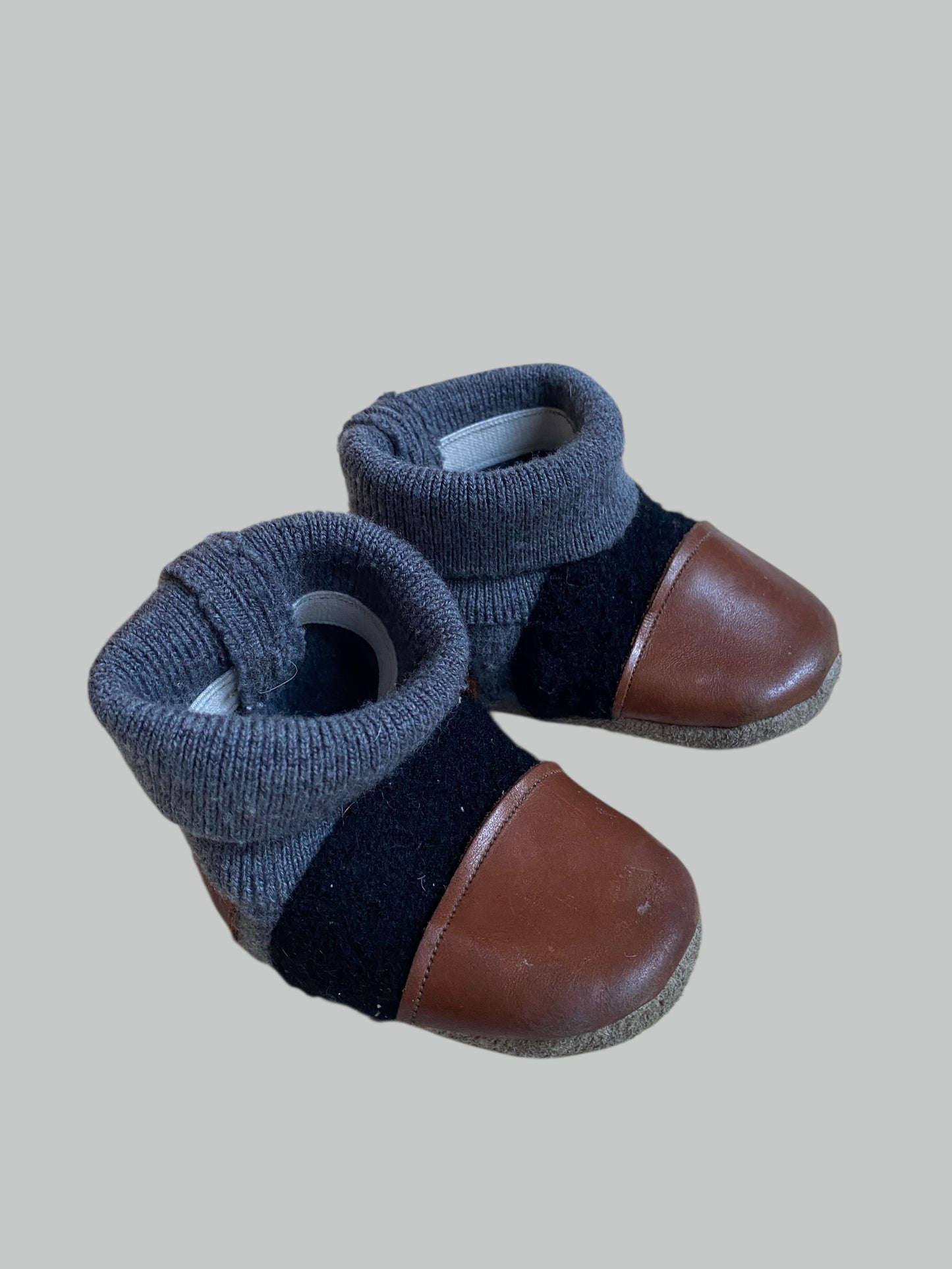 Wool and leather booties 4 (6-12m) | Nooks