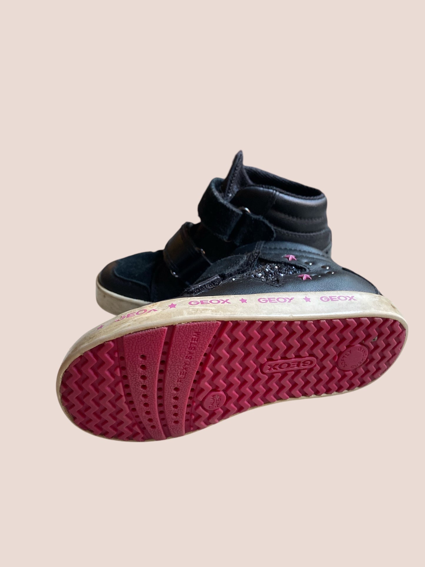 Black leather Velcro boots 8 US | Geox