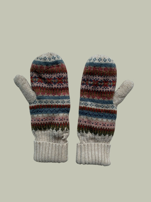Fleece lined knitted mittens adult large | Love & Lore