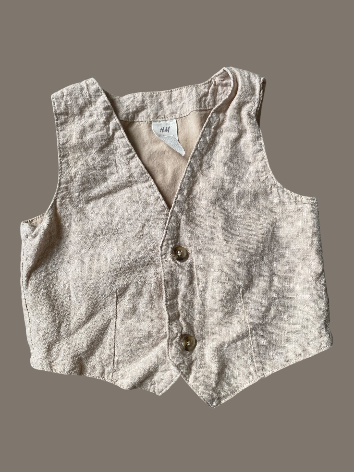 Linen/cotton blend vest 6-12m | H&M