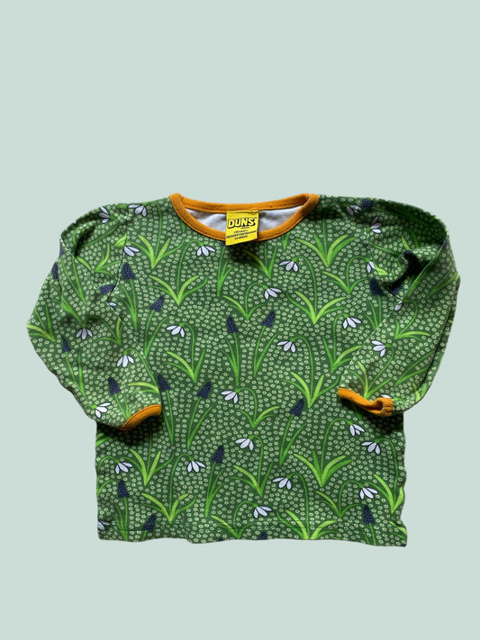 Organic cotton snowdrop long sleeve top 12-24m | Duns Sweden