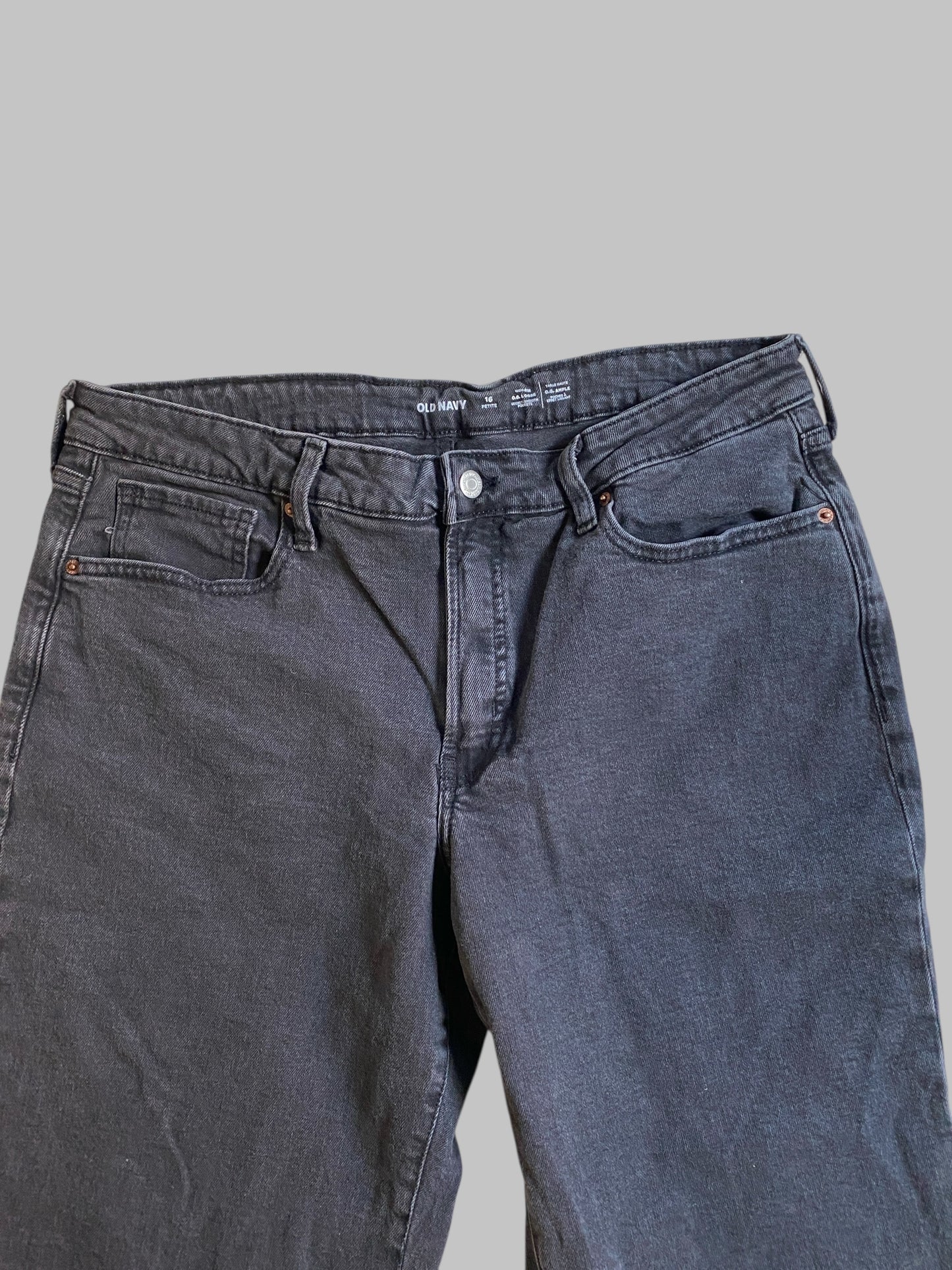 Dark grey high rise jeans 16 petite women’s | Old Navy