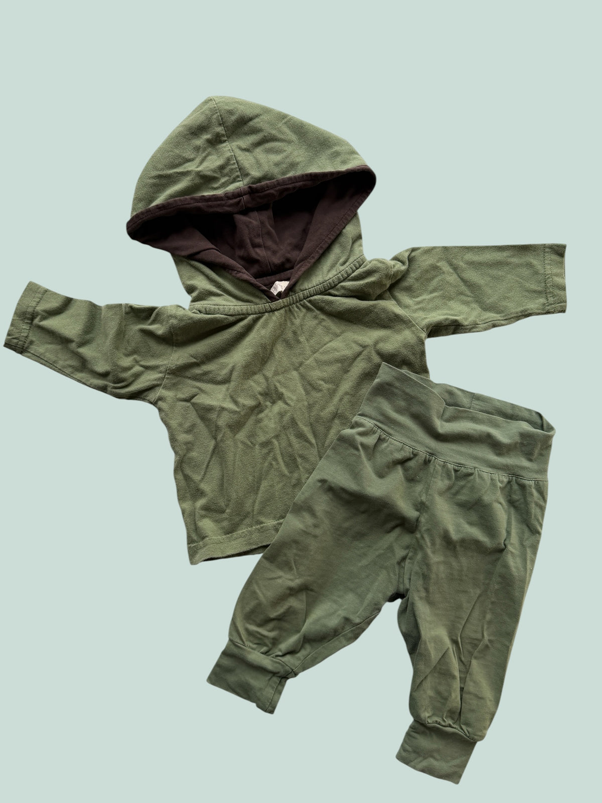 Organic cotton top and bottom set 0-6m | Una Pluma