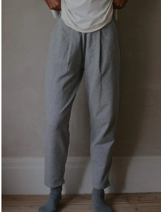Organic cotton ‘The Cozy Trousers’  adult in grey melange adult 14 US | The Simple Folk