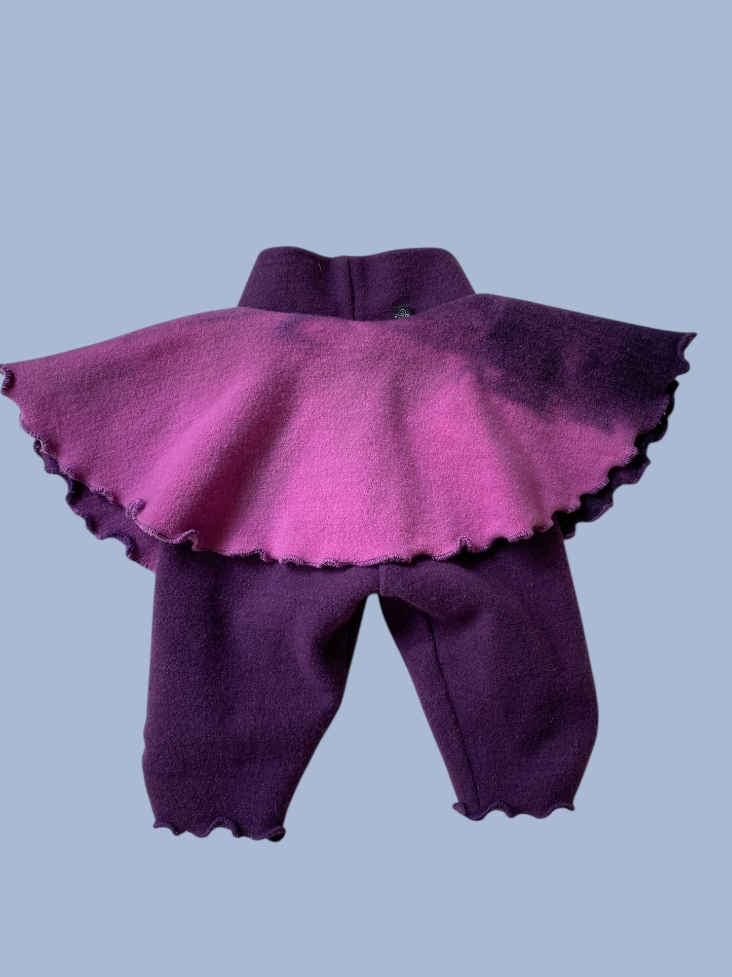 Wool crop pants with attached skirt baby large | Bumby