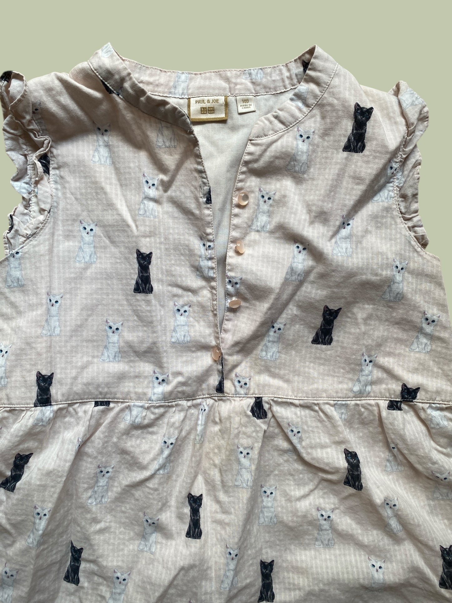Cotton cat dress size 9-10Y | Paul & Joe x Uniqlo