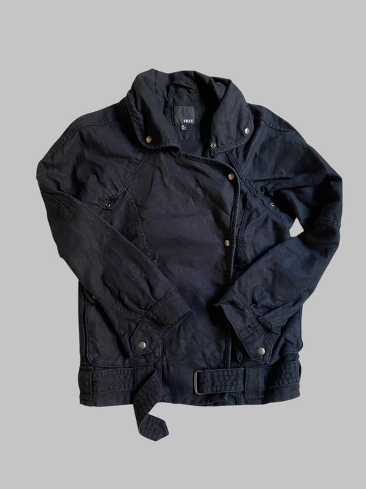 Black linen/cotton jacket women’s XS | Wilfred Free