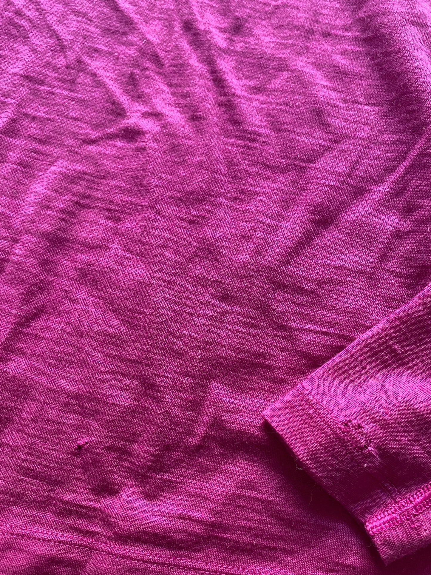 Pink long sleeve wool shirt 10Y (140) Icebreaker