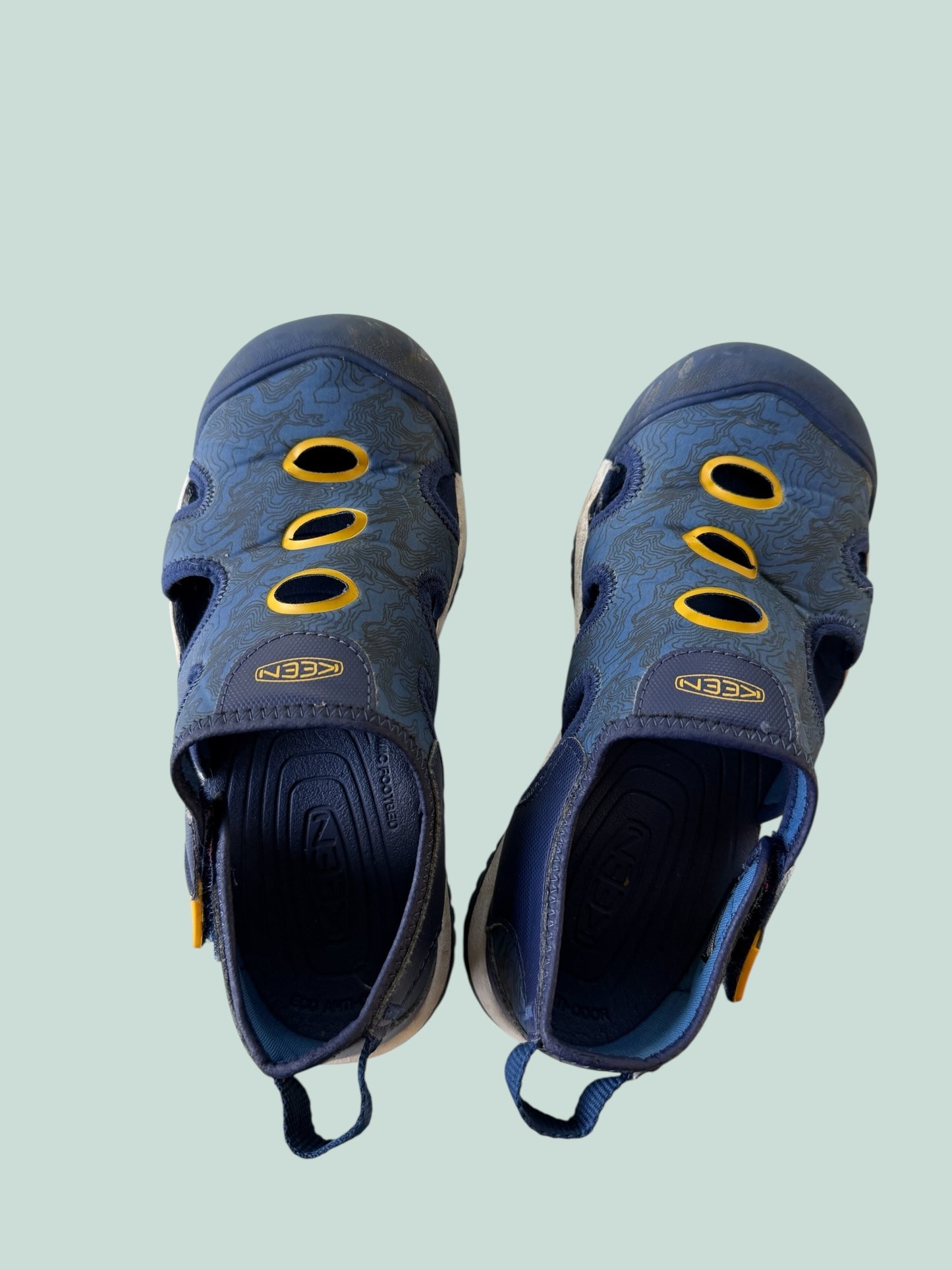 Blue velcro sandals 3US Big Kids | Keen