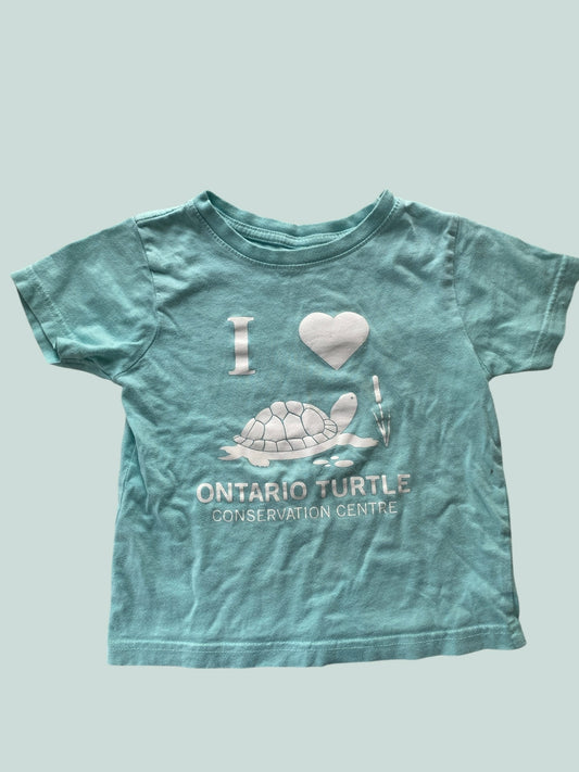 Cotton I Love Ontario Turtle Conservation Centre t-shirt 2-4Y