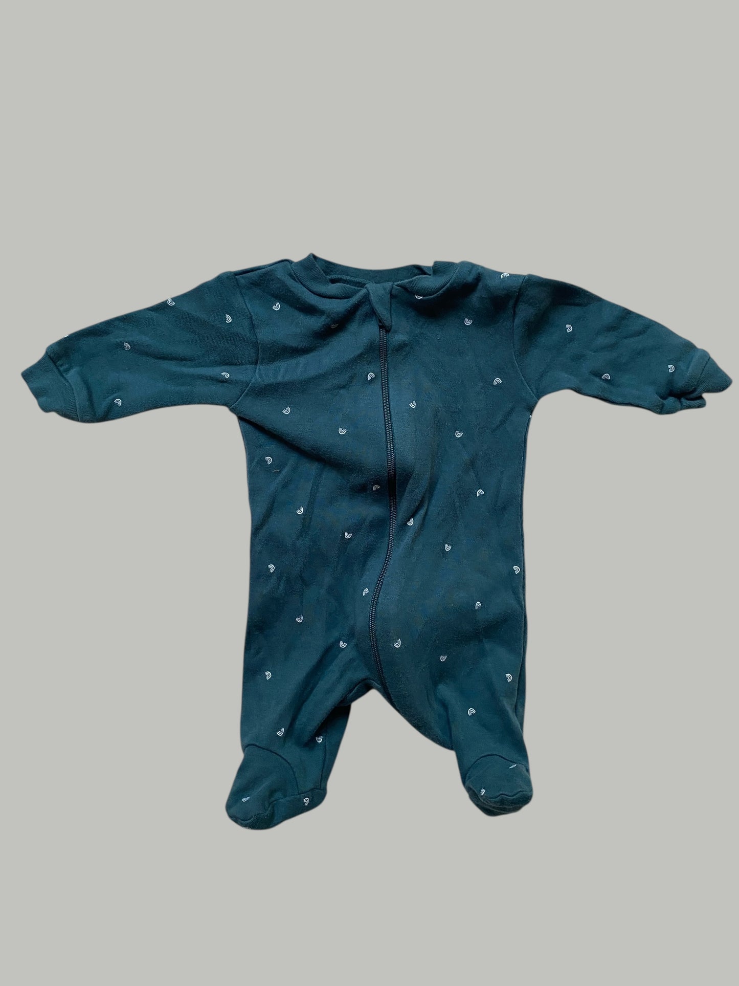 Cotton teal rainbow sleeper newborn | George - two available