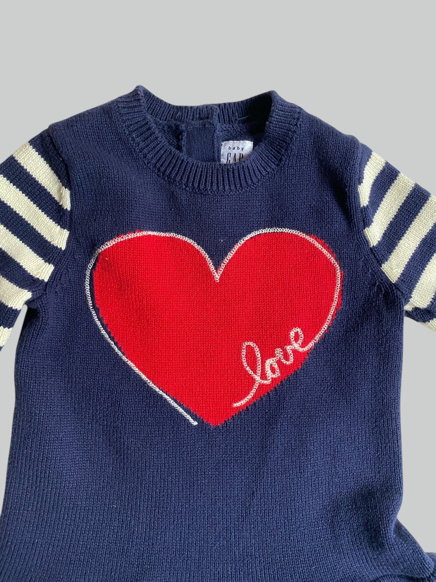 Cotton knit 'Love' dress 18-24m | Gap